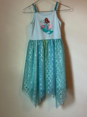 Kids Disney Jumping Beans Light Green-Blue Little Mermaid Dress